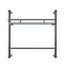 Picture of Shower Screen Glass Stainless Steel Dual Use Wall Shelf, No-Drill, Fits Back Panel Wall