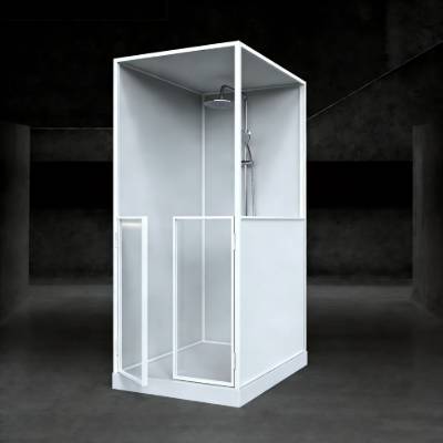 Aged Care Shower Enclosure, Non-Slip with Safety Grab Rails, Customisable for Hospitals