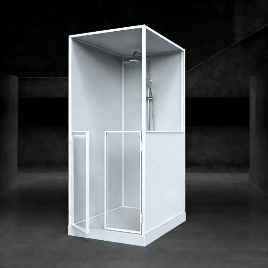 Picture of Aged Care Shower Enclosure, Non-Slip with Safety Grab Rails, Customisable for Hospitals