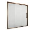 Picture of Custom Laminated Art Glass Triple Linked Stainless Steel Sliding Shower Screen