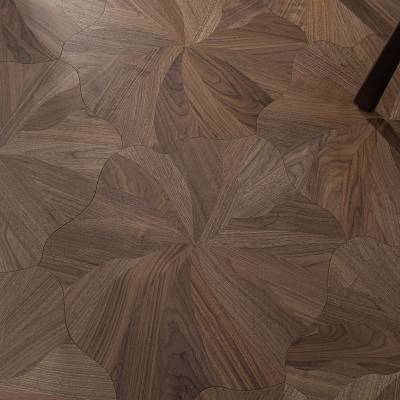 Black Walnut Parquet Engineered Timber Flooring, Full Birch Multi-Layer, Underfloor Heating Suitable