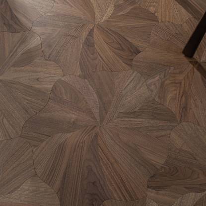 Picture of Black Walnut Parquet Engineered Timber Flooring, Full Birch Multi-Layer, Underfloor Heating Suitable