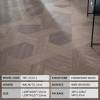 Picture of Custom Geometric Parquet Engineered Timber Flooring, Black Walnut Oak Veneer, U-Groove