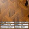 Picture of Custom Geometric Parquet Engineered Timber Flooring, Black Walnut Oak Veneer, U-Groove