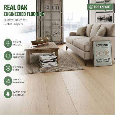Export Grade Oak Engineered Flooring, Hard-Wearing, Underfloor Heating, Customisable