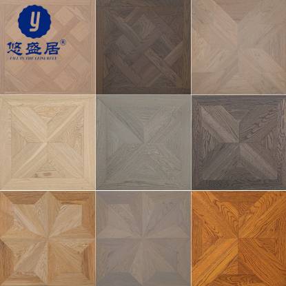 Picture of 15mm Oak Versailles Parquet Flooring, Large Leaf Pattern, Underfloor Heating Suitable