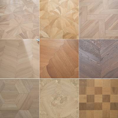 15mm Oak Versailles Parquet Flooring, Large Leaf Pattern, Underfloor Heating Suitable
