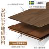 Picture of Two-Layer Engineered Timber Flooring, Walnut and Merbau 15mm, Click-Lock, UV Hardwax Oil, Light Brushed