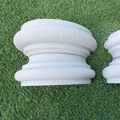 Foam Ceramic Villa Round Column Capital and Base, Roman Column, Curved, Bulk Pricing