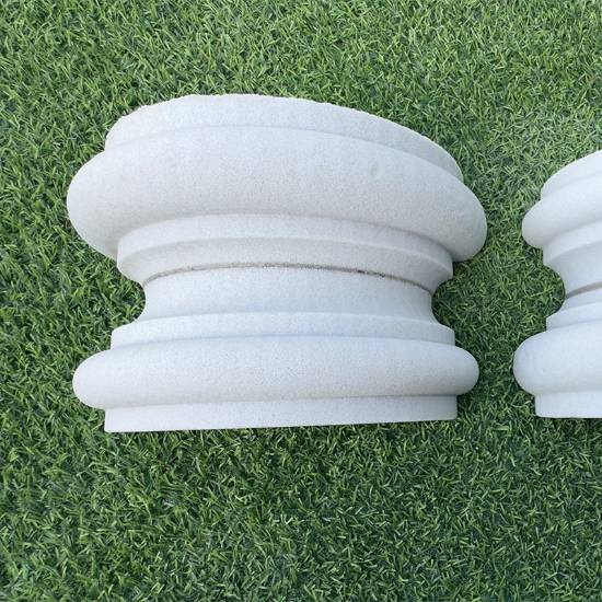 Picture of Foam Ceramic Villa Round Column Capital and Base, Roman Column, Curved, Bulk Pricing