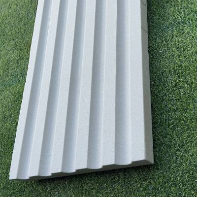 Foamed Ceramic European Roman Column Panels, Villa Relief Corner Capital and Base, Curved Round Column