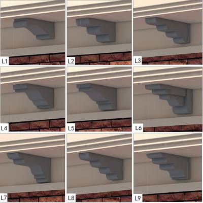 EPS Foam Exterior Moulding for Window, Eave, Belt Course and Corbel, Soft Ceiling Cornice
