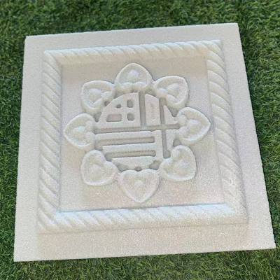 Foamed Ceramic One-Piece Column Base with Relief Pattern, European-Style Exterior Decoration, Eco-Friendly