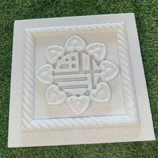 Picture of Foamed Ceramic One-Piece Column Base with Relief Pattern, European-Style Exterior Decoration, Eco-Friendly