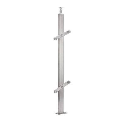 304 Stainless Steel Oval Tube Glass Balustrade Post for Home and Commercial Projects