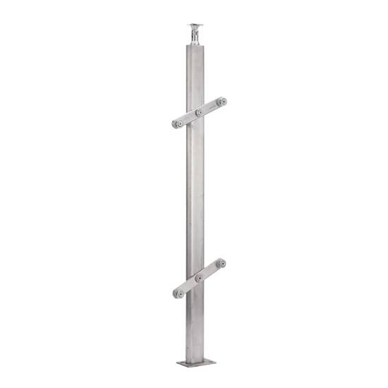 Picture of 304 Stainless Steel Oval Tube Glass Balustrade Post for Home and Commercial Projects