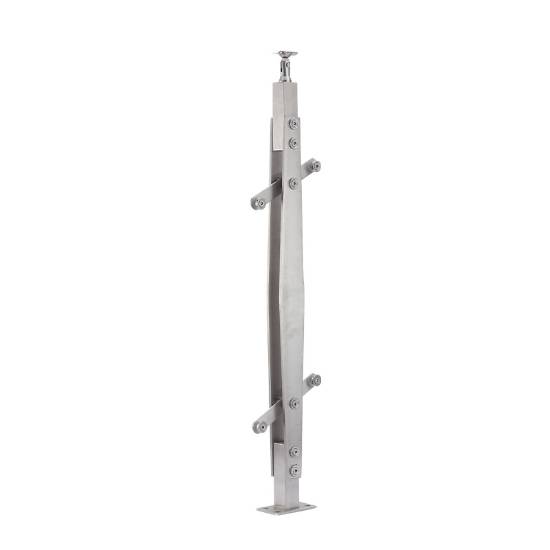 Picture of 304 Stainless Steel Diamond-Shape Glass Balustrade Post for Stair and Balcony