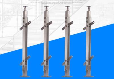 Stainless Steel Diamond-Shape Glass Balustrade Stair Post 5x55 for Home Staircase