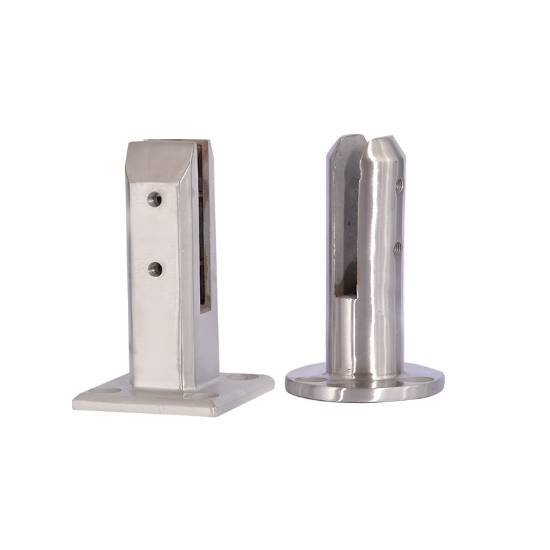 Picture of 304 Stainless Steel Pool Glass Clamp and Floor Clamp, Cast Balustrade Fitting