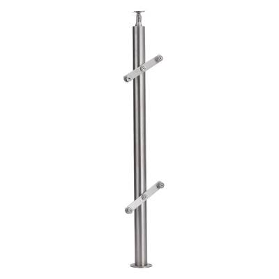 Custom Stainless Steel Round Tube Post for Stair Handrail and Glass Balustrade