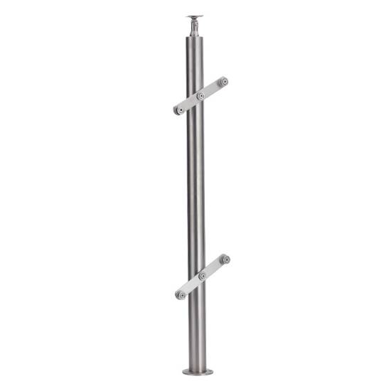 Picture of Custom Stainless Steel Round Tube Post for Stair Handrail and Glass Balustrade