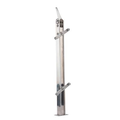 304/316 Stainless Steel Round-Head Hollow Tube Glass Balustrade Post, Commercial and Bridge