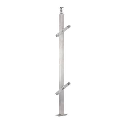 304 Stainless Steel Hollow Tube Glass Balustrade Post for Home Stair Handrail