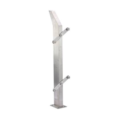 304 Stainless Steel Flat Tube Post for Glass Balustrade, Stair Project Posts
