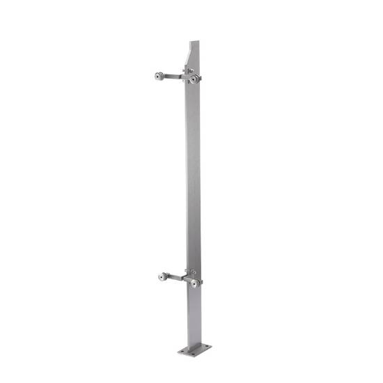 Picture of 304 Stainless Steel Single-Panel Glass Balustrade Post for Commercial Stair Handrail