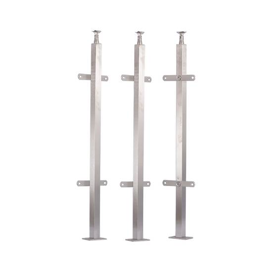 Picture of Stainless Steel Square Tube Glass Balcony Balustrade Post for Commercial Projects