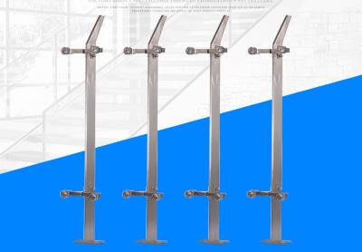 Custom Stainless Steel Single-Blade 7-Shape Claw Glass Balustrade Post, Commercial