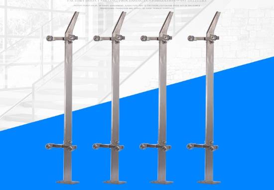 Picture of Custom Stainless Steel Single-Blade 7-Shape Claw Glass Balustrade Post, Commercial