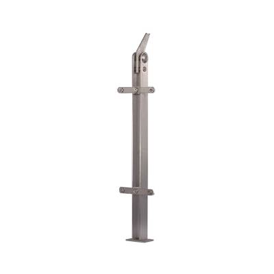 Stainless Steel Double-Clamp Glass Balustrade Post 5x60 for Bridge and Commercial Projects