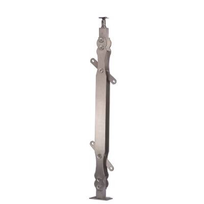 Stainless Steel Straight Balustrade Post for Glass Railing, Custom Fabricated