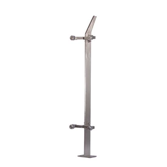 Picture of Single Arm 7-Shape Glass Clamp Post, Stainless Steel Stair Handrail and Balustrade Post