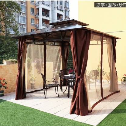 Picture of Portable Aluminium Four-Corner Gazebo Sun Protection Tent for Villa Garden