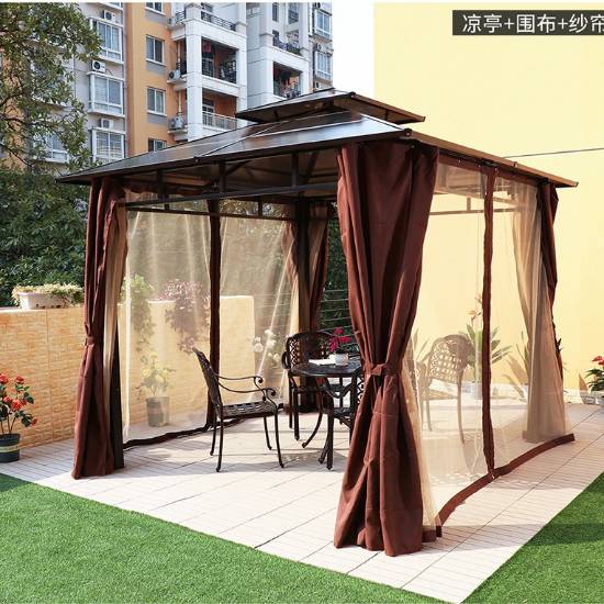 Picture of Portable Aluminium Four-Corner Gazebo Sun Protection Tent for Villa Garden