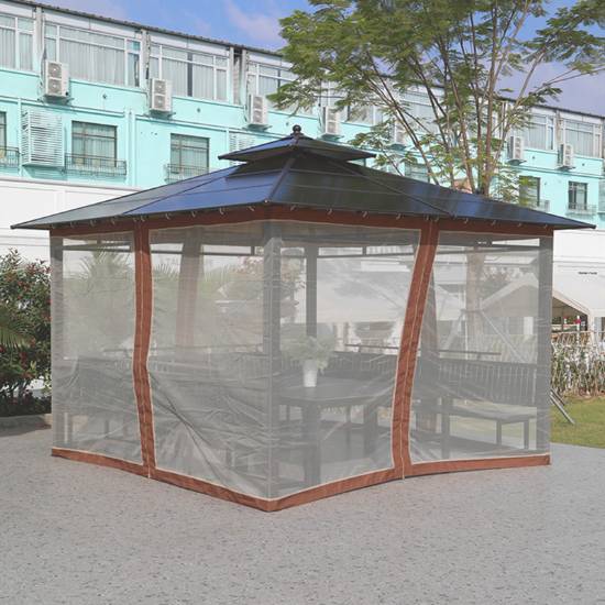 Picture of Portable Aluminium Four-Corner Gazebo Sun Protection Tent for Villa Garden