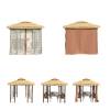 Picture of Outdoor Thatched Gazebo with Faux Straw Roof, Garden Pavilion for Resorts