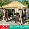 Picture of Outdoor Thatched Gazebo with Faux Straw Roof, Garden Pavilion for Resorts