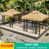 Picture of Outdoor Thatched Gazebo with Faux Straw Roof, Garden Pavilion for Resorts