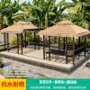 Picture of Outdoor Thatched Gazebo with Faux Straw Roof, Garden Pavilion for Resorts