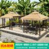 Picture of Outdoor Thatched Gazebo with Faux Straw Roof, Garden Pavilion for Resorts