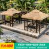 Picture of Outdoor Thatched Gazebo with Faux Straw Roof, Garden Pavilion for Resorts