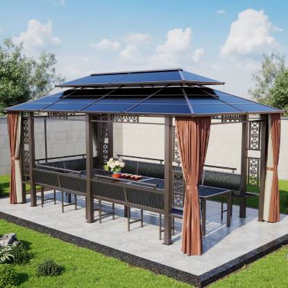Picture of Outdoor Leisure Gazebo Sun and Rain Shelter for Garden Terrace, Farm Stays and Guesthouses