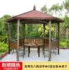 Picture of Hexagonal New Chinese Style Outdoor Gazebo, Garden Rooftop Sun and Rain Shelter