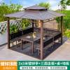 Picture of Four-Post Gazebo with Galvanised Steel Roof, Villa Garden Terrace Sun and Rain Shelter