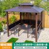 Picture of Four-Post Gazebo with Galvanised Steel Roof, Villa Garden Terrace Sun and Rain Shelter