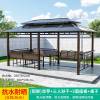 Picture of Outdoor Gazebo with Swing Set, Leisure Landscape Pavilion for Garden and Terrace