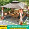 Picture of Four-Post Gazebo with Galvanised Steel Roof, Villa Garden Terrace Sun and Rain Shelter